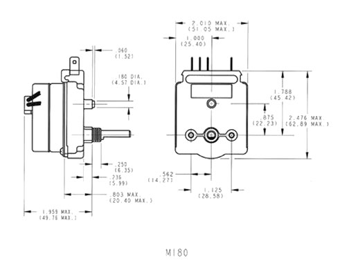 Electromechanical Timer Model 180 Diagram